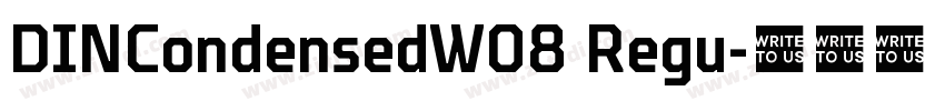 DINCondensedW08 Regu字体转换